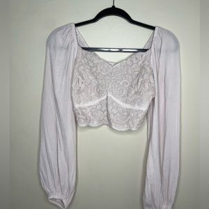 Shyanne Cropped Long Sleeve Blouse